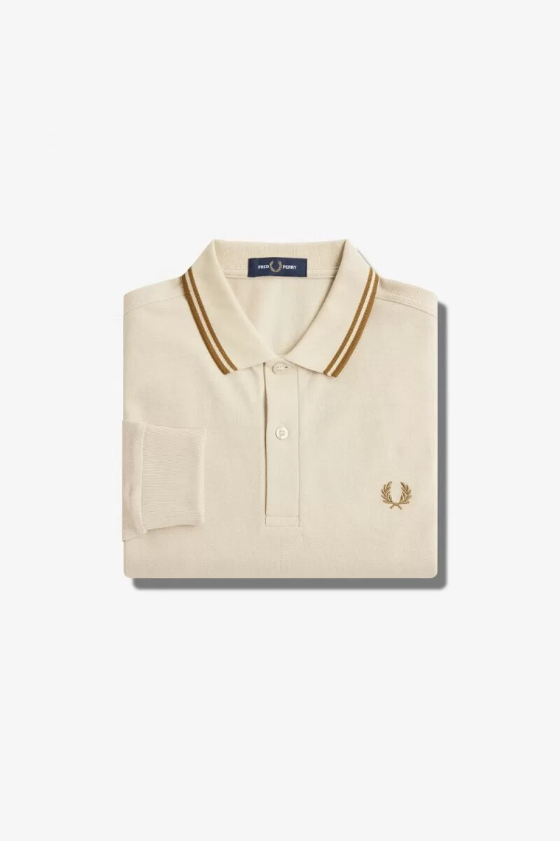 fred perry m3636 herrenhemd haferflocken dunkelbraun dunkelbraun