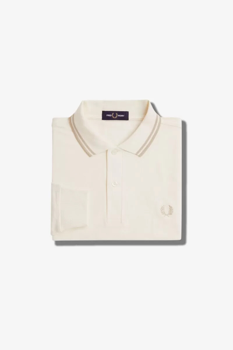 fred perry m3636 herrenhemd beige haferflocken