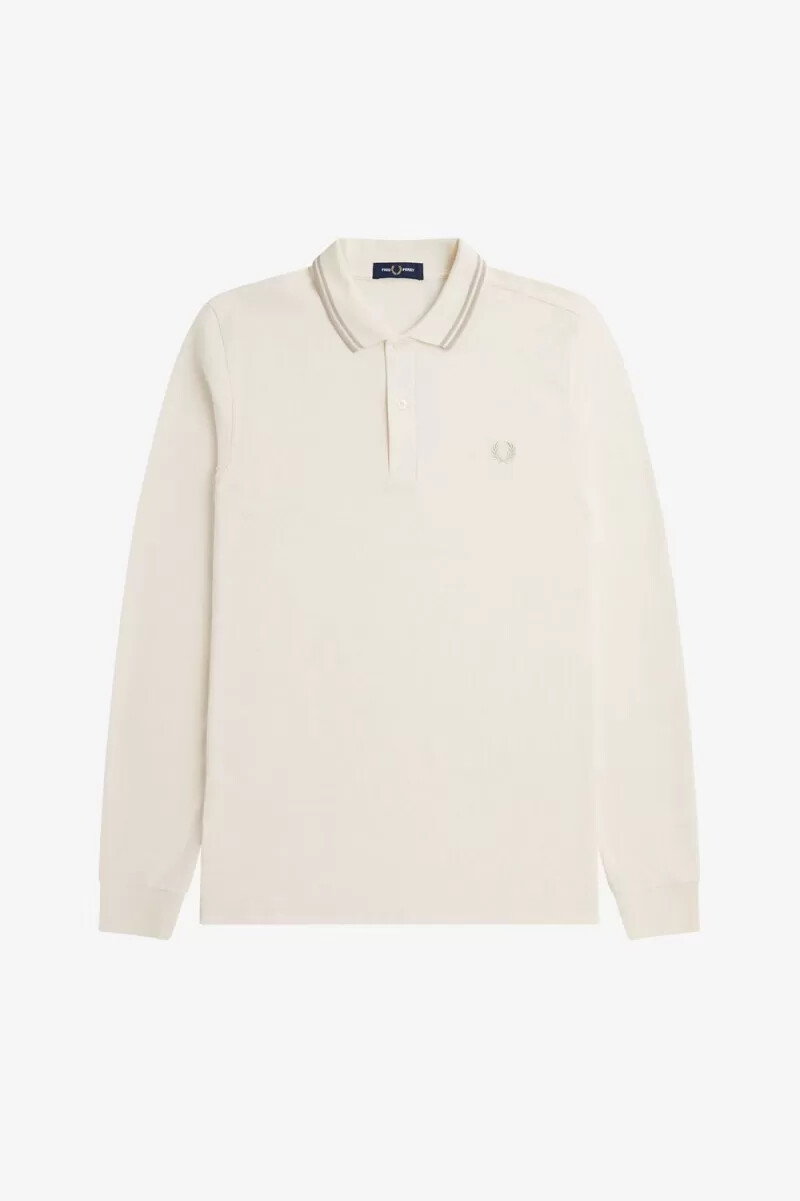 fred perry m3636 herrenhemd beige haferflocken