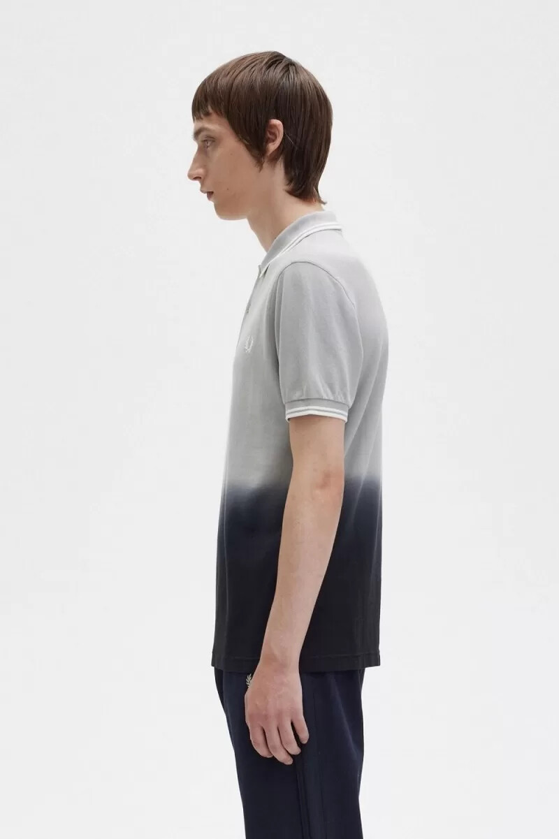 fred perry ombre herrenhemd grau