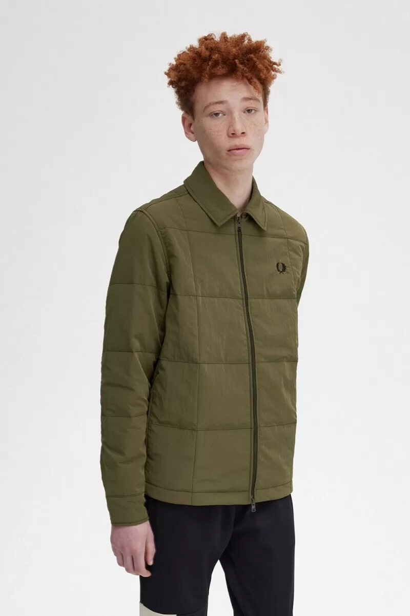fred perry stepphemd für herren uniformgrün