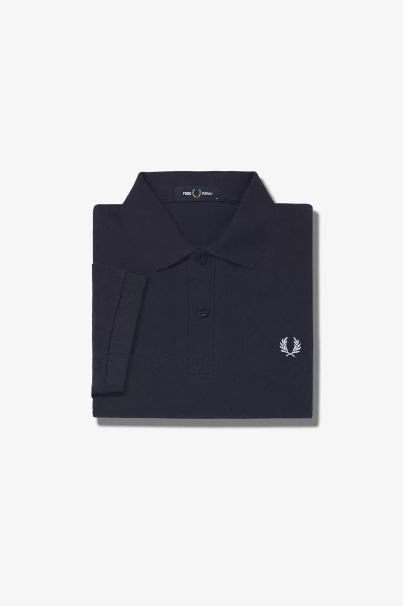 fred perry m6000 herrenhemd marineblau schneeweiß