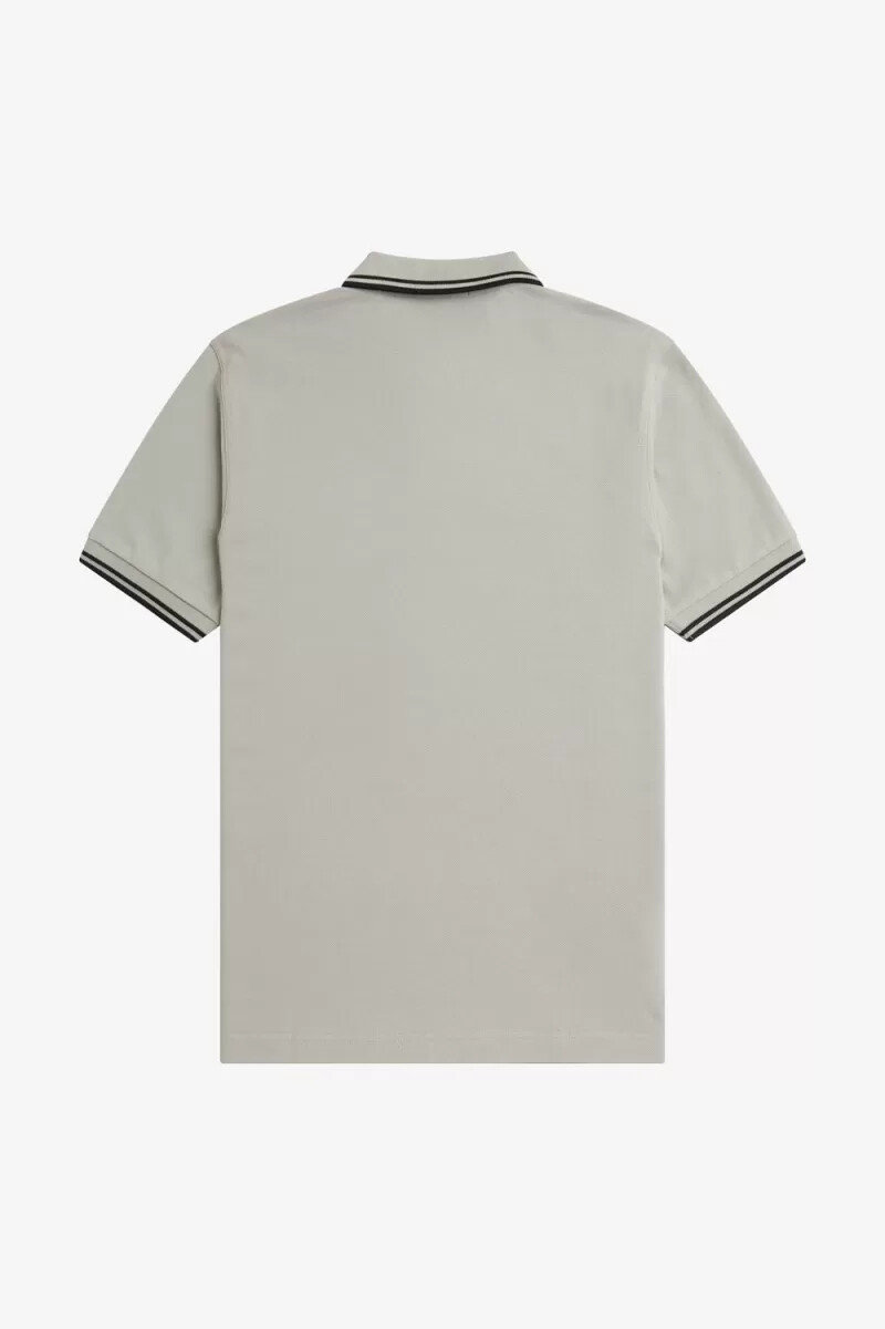 fred perry m3600 herrenhemd grau schwarz