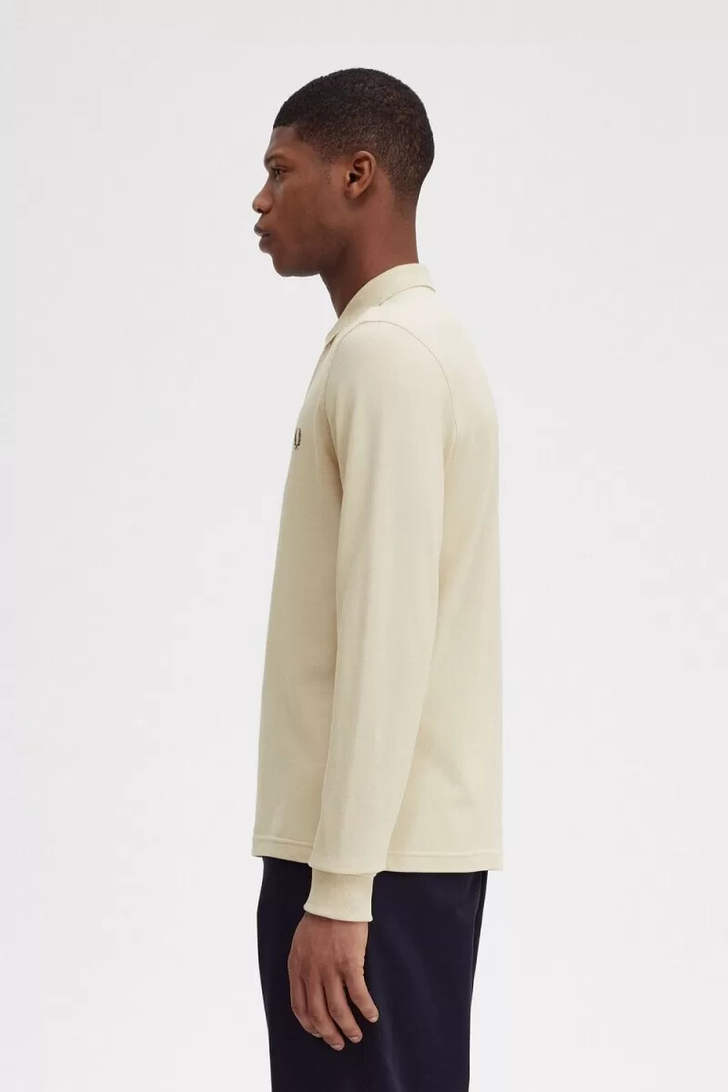 fred perry m6006 herrenhemd haferflockengrün