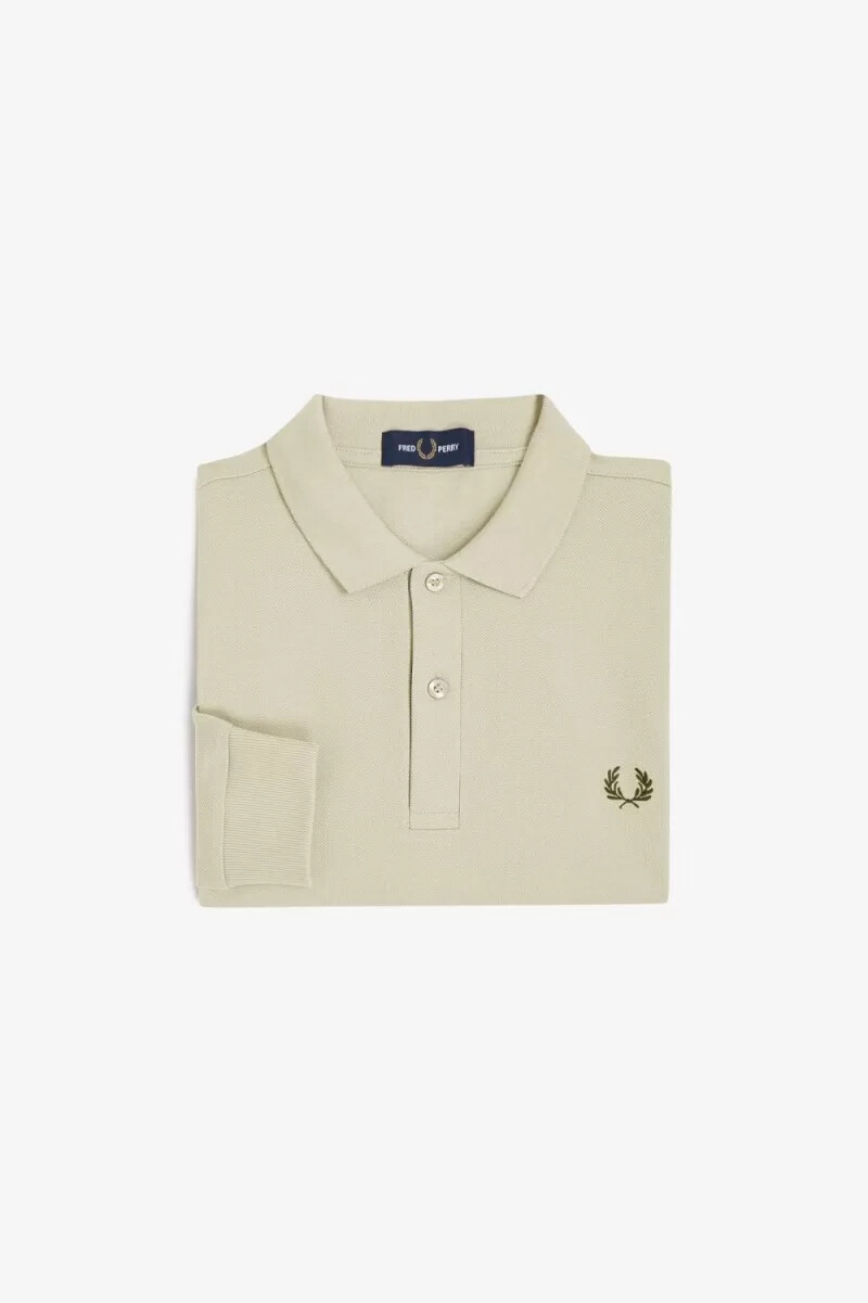 fred perry m6006 herrenhemd haferflockengrün