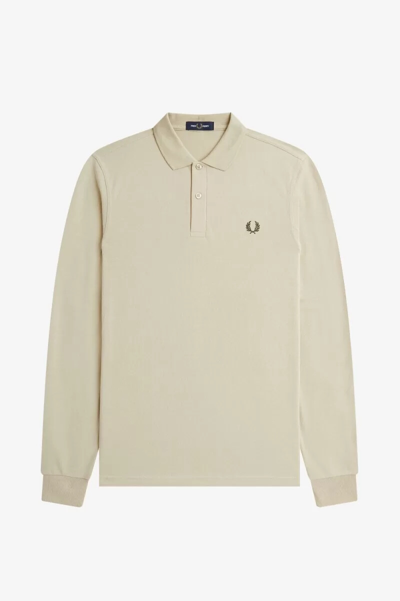 fred perry m6006 herrenhemd haferflockengrün