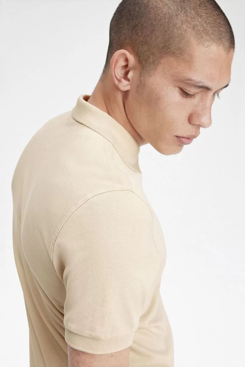fred perry m6000 herrenhemd haferflockenfarben schwarz