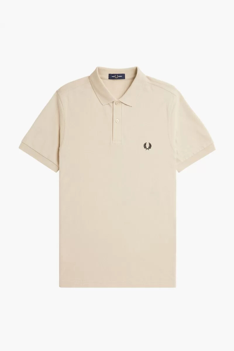 fred perry m6000 herrenhemd haferflockenfarben schwarz