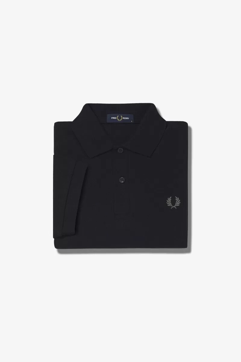 fred perry m6000 herrenhemd schwarz chrom