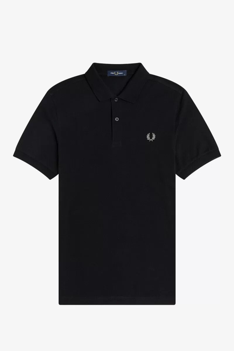 fred perry m6000 herrenhemd schwarz chrom