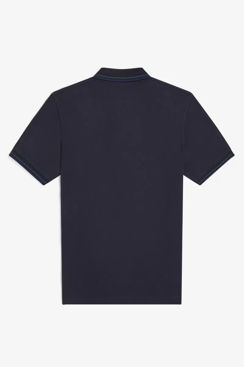 fred perry m12 herrenhemd marineblau petrolblau französischblau