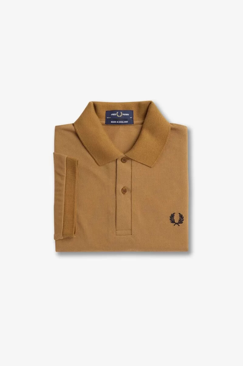 fred perry m3 herrenhemd dunkelbraun marineblau