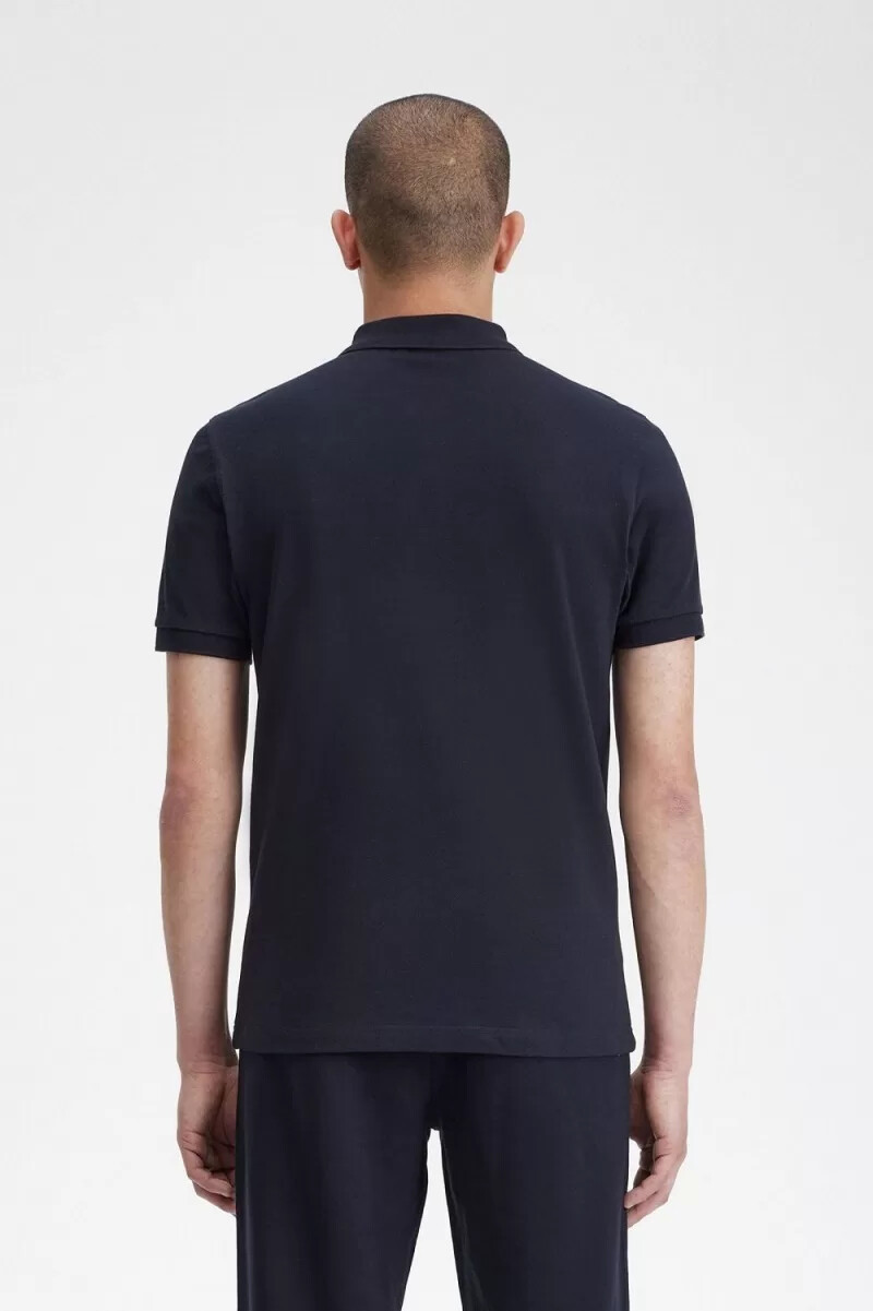 fred perry m3 herrenhemd marineblau aqua