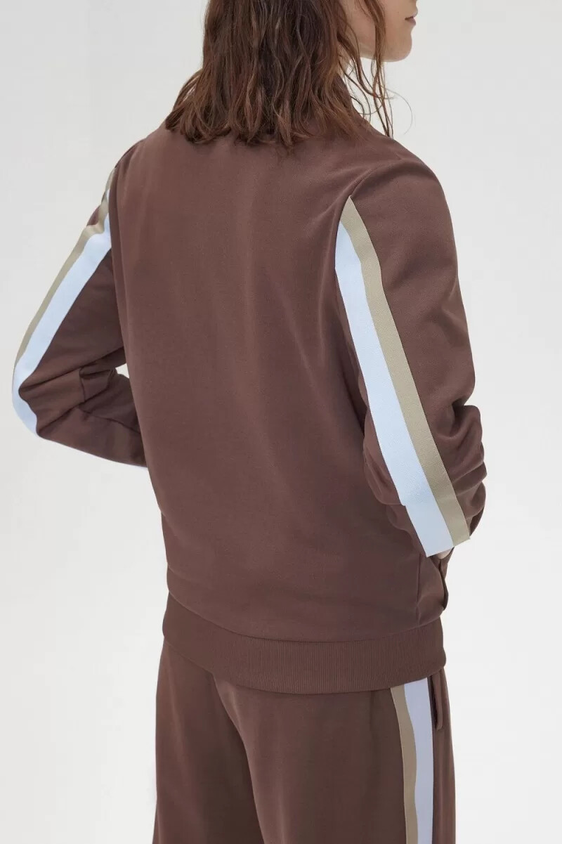 fred perry trainingshose mit tape-details für herren dunkelrot