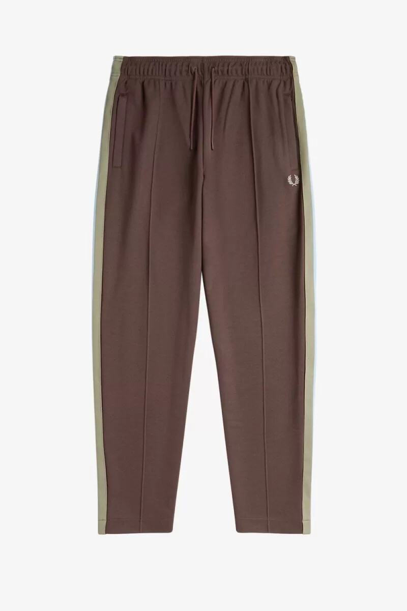 fred perry trainingshose mit tape-details für herren dunkelrot