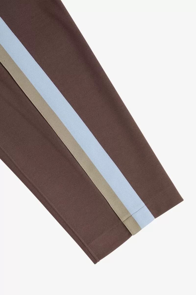 fred perry trainingshose mit tape-details für herren dunkelrot