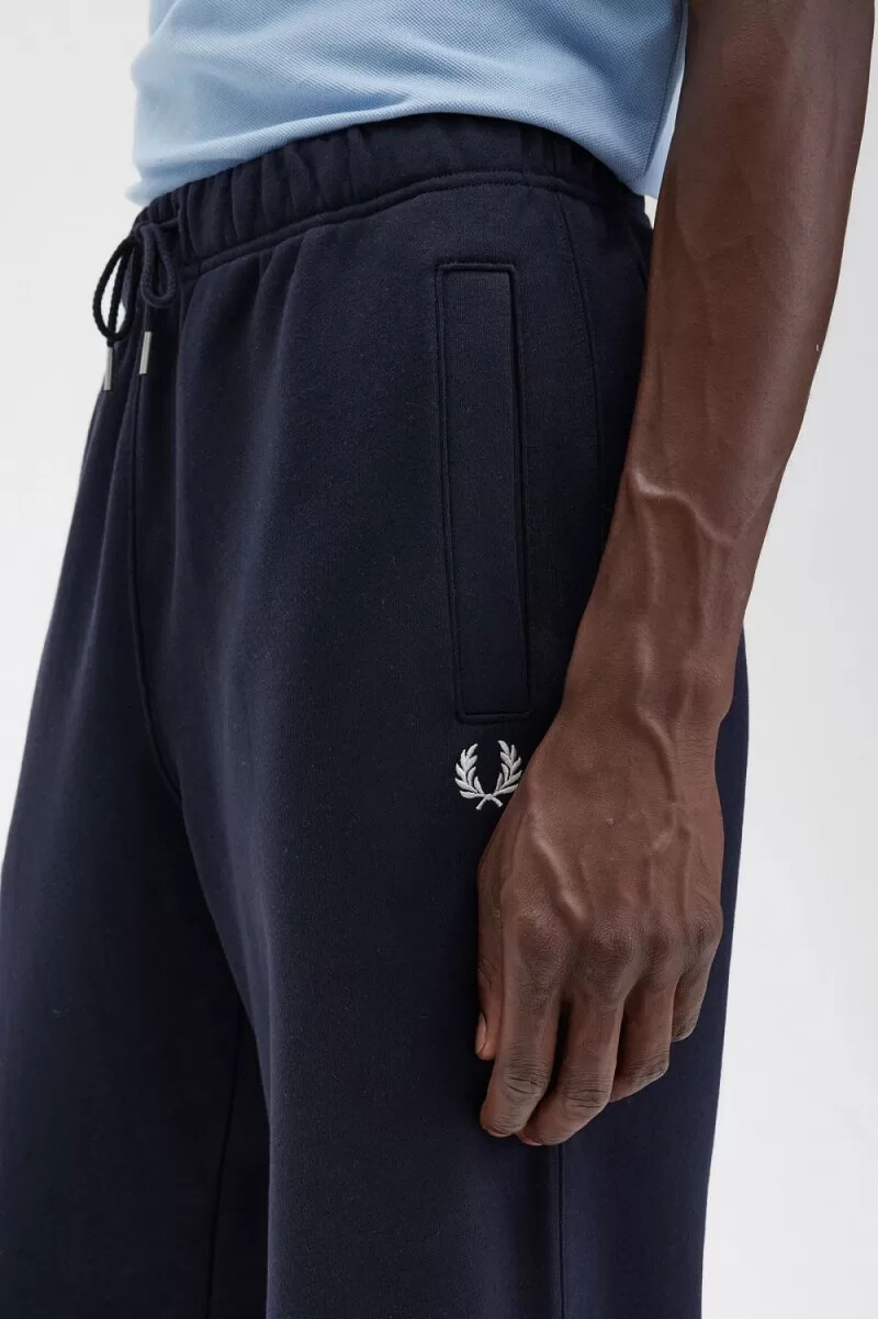 fred perry loopback sweat herrenhose marineblau