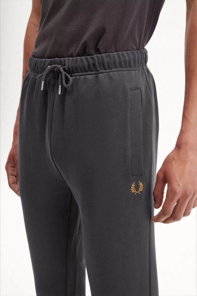 fred perry loopback sweat herrenhose anchor grey dark coffee