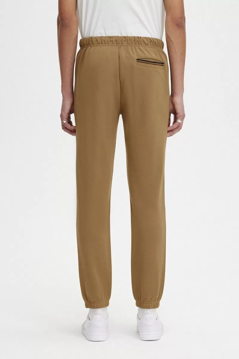 fred perry loopback sweat herrenhose braun gebrannter tabak