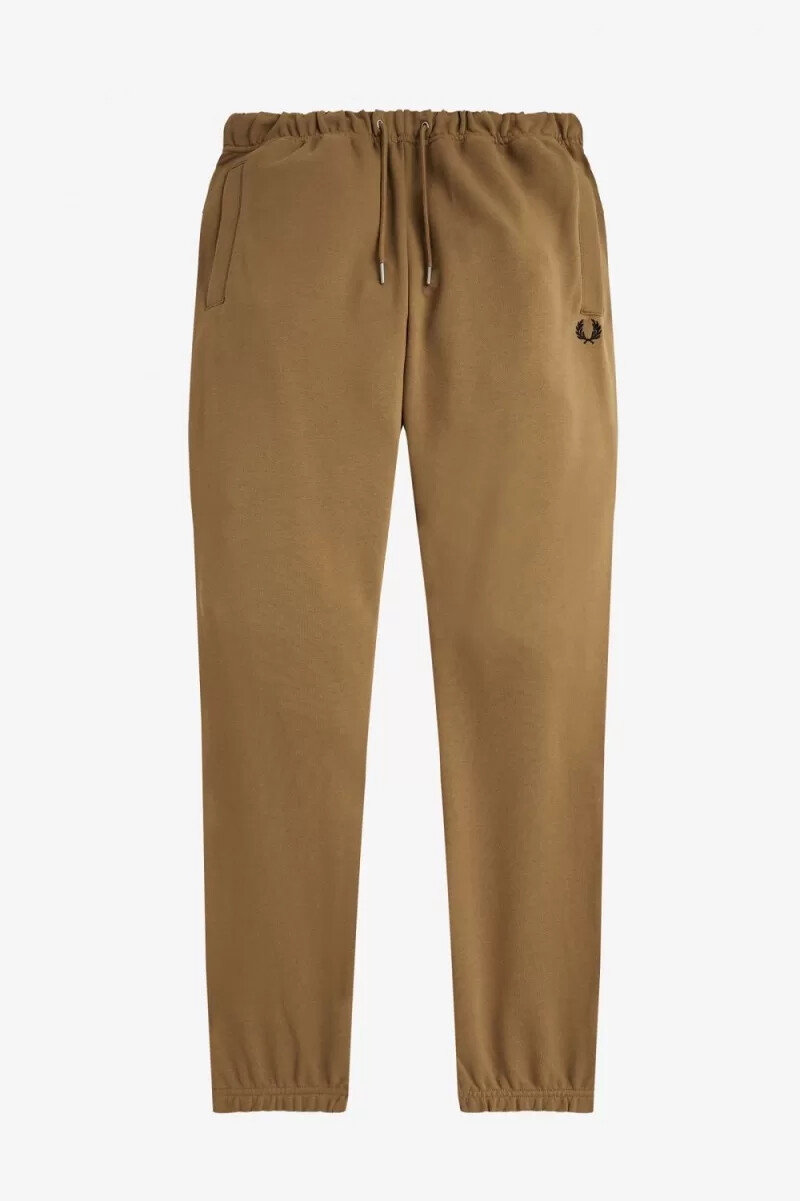 fred perry loopback sweat herrenhose braun gebrannter tabak