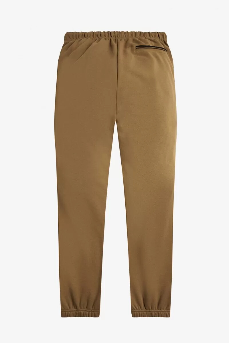 fred perry loopback sweat herrenhose braun gebrannter tabak