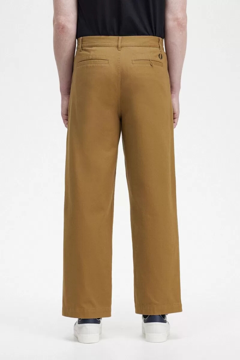 fred perry herrenhose mit geradem bein braun