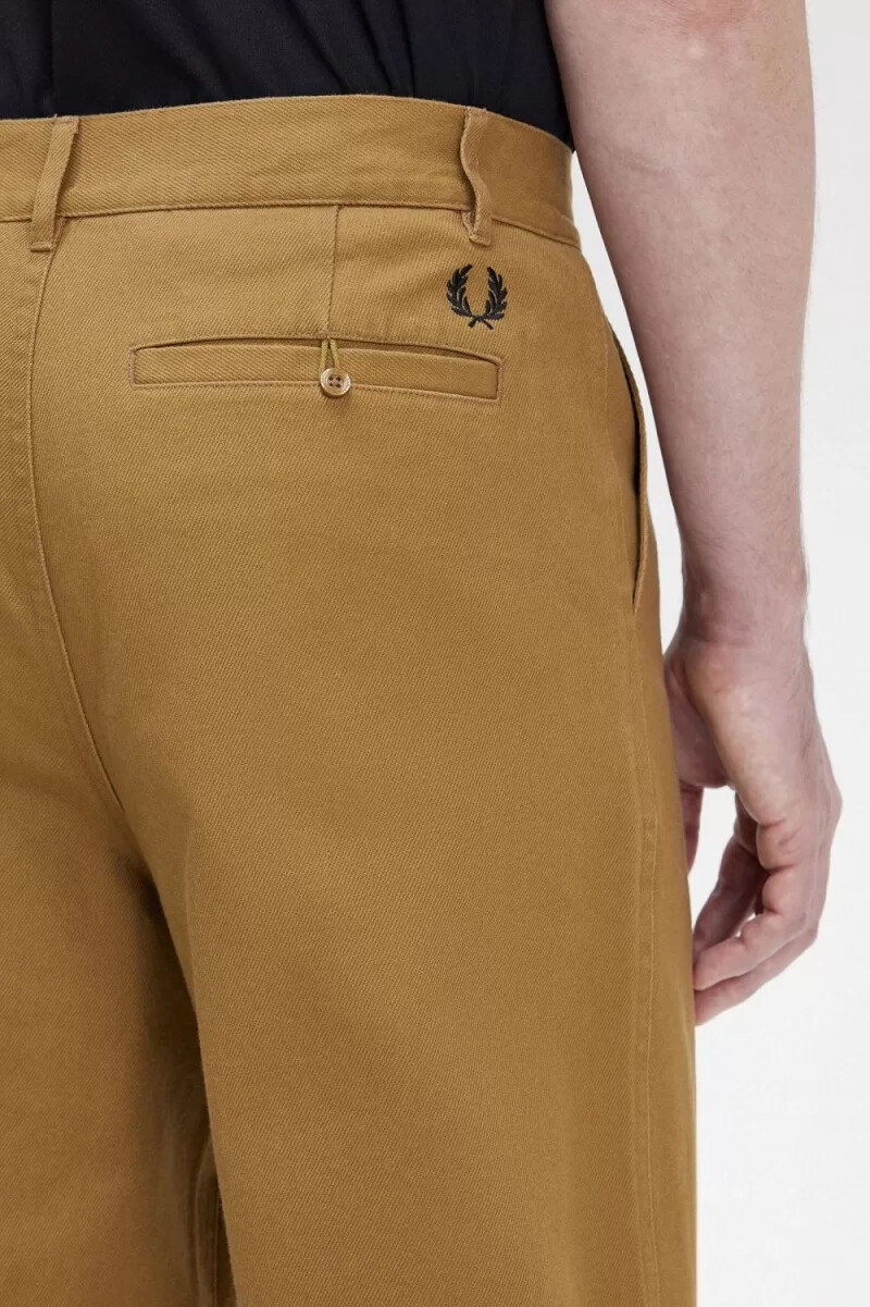 fred perry herrenhose mit geradem bein braun
