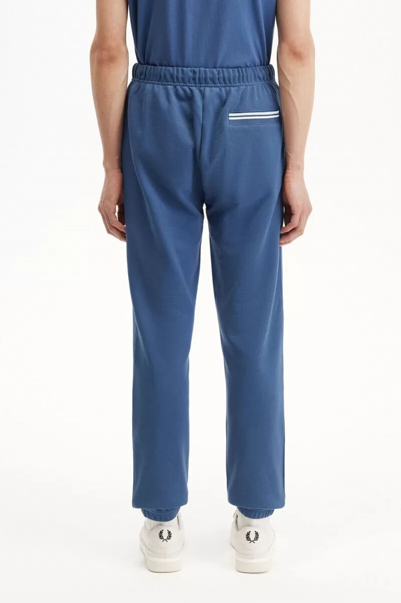 fred perry loopback sweat herrenhose mitternachtsblau hellblau