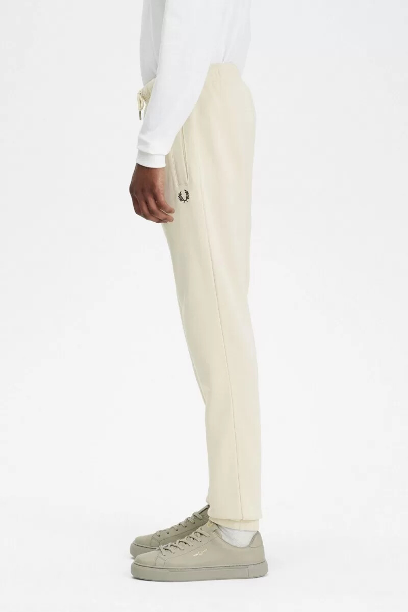 fred perry loopback sweat herrenhose haferflocken-schwarz