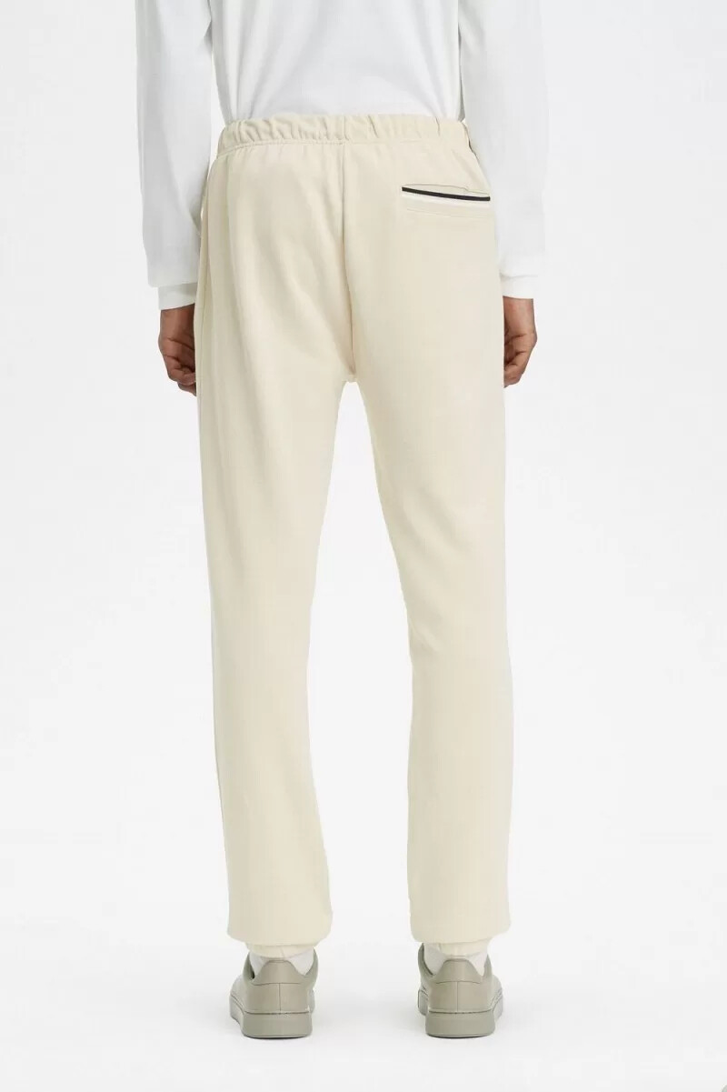 fred perry loopback sweat herrenhose haferflocken-schwarz