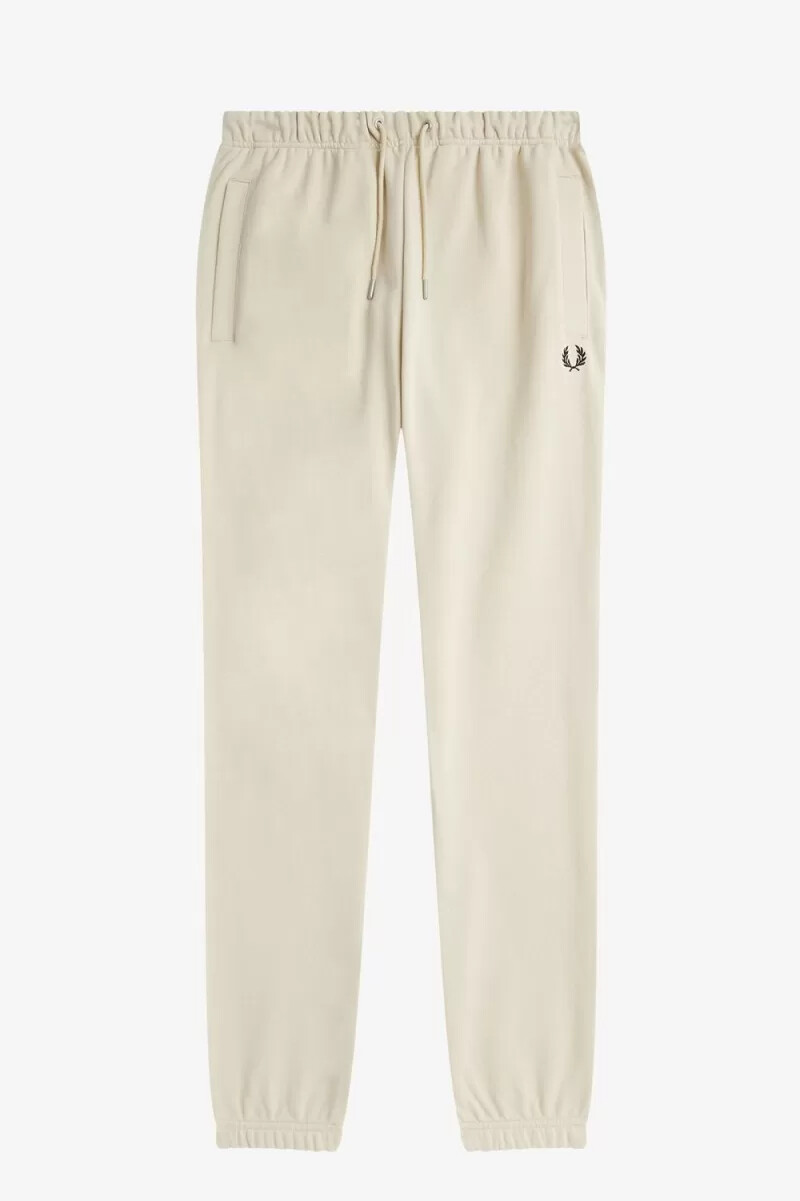 fred perry loopback sweat herrenhose haferflocken-schwarz