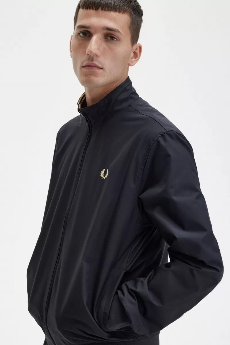 fred perry brentham herrenjacken schwarz