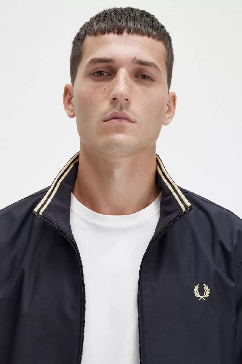 fred perry brentham herrenjacken schwarz
