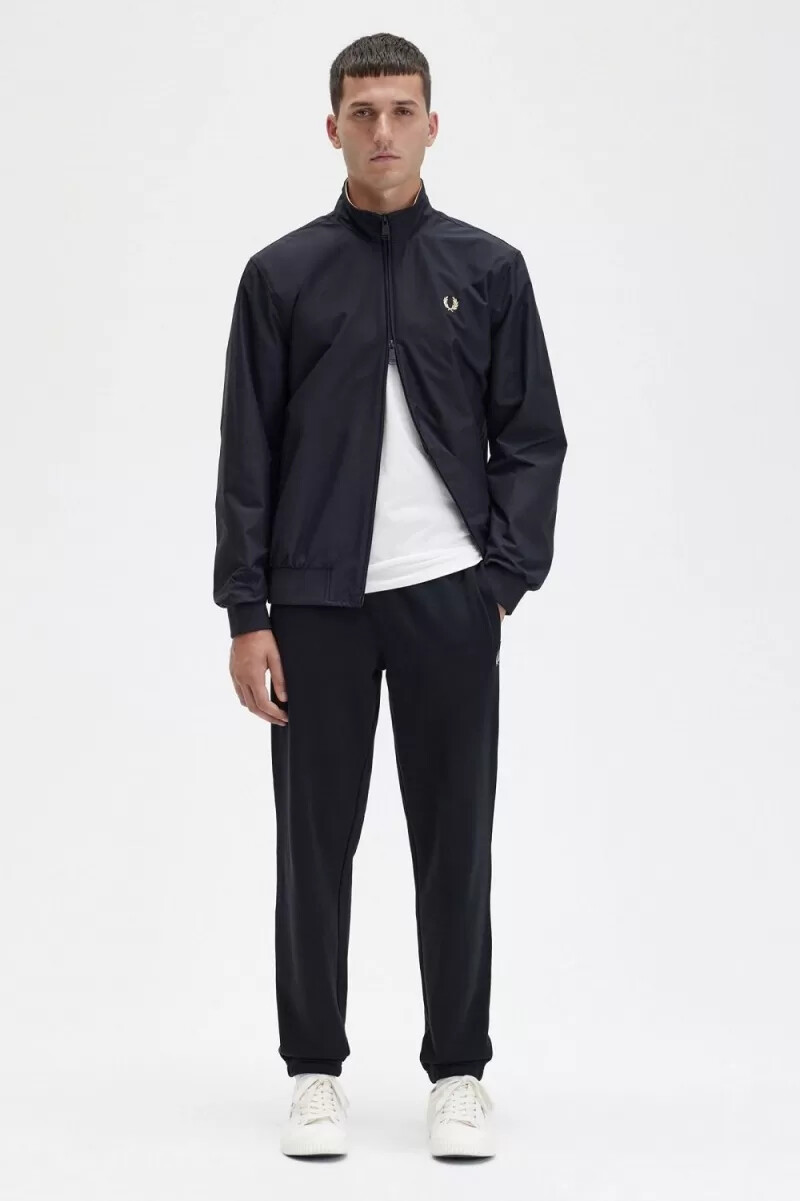fred perry brentham herrenjacken schwarz
