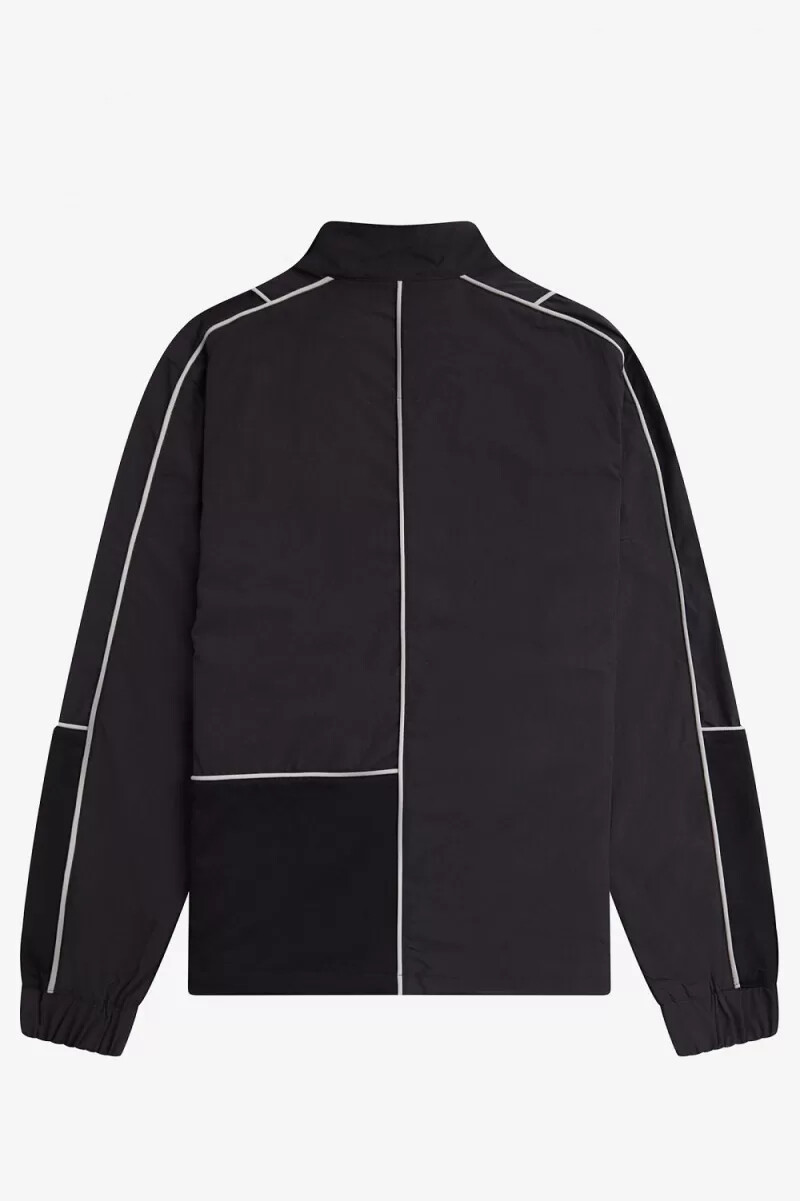 fred perry herrenjacken mit paspelierung schwarz