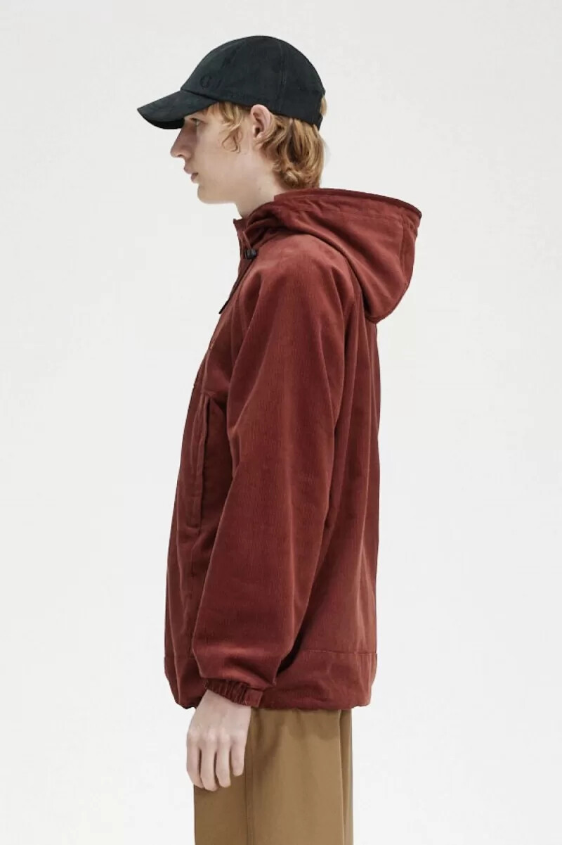 fred perry cord-overhead-jacke für herren whiskybraun