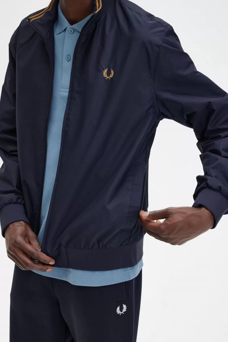 fred perry brentham herrenjacken marineblau