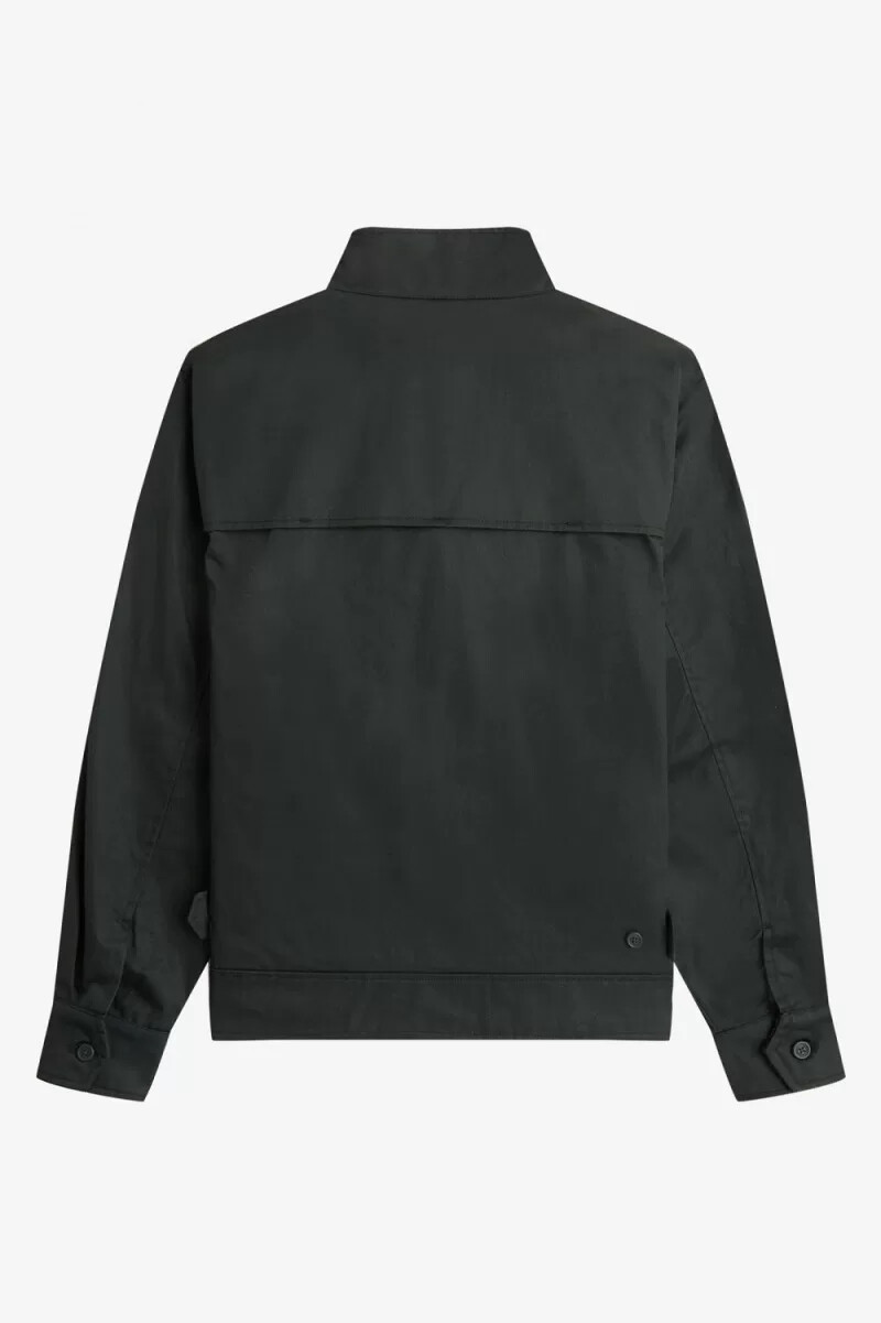 fred perry herrenjacken aus gewachster baumwolle nachtgrün