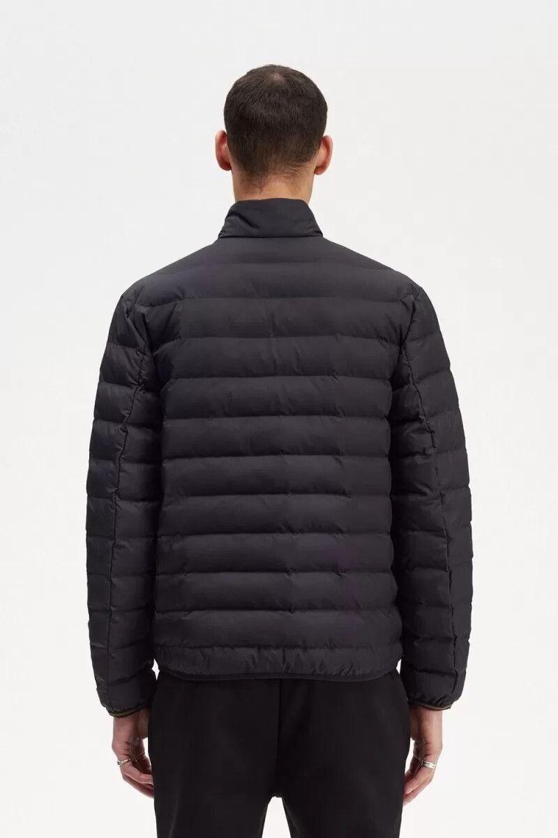 fred perry gefütterte herrenjacke schwarz