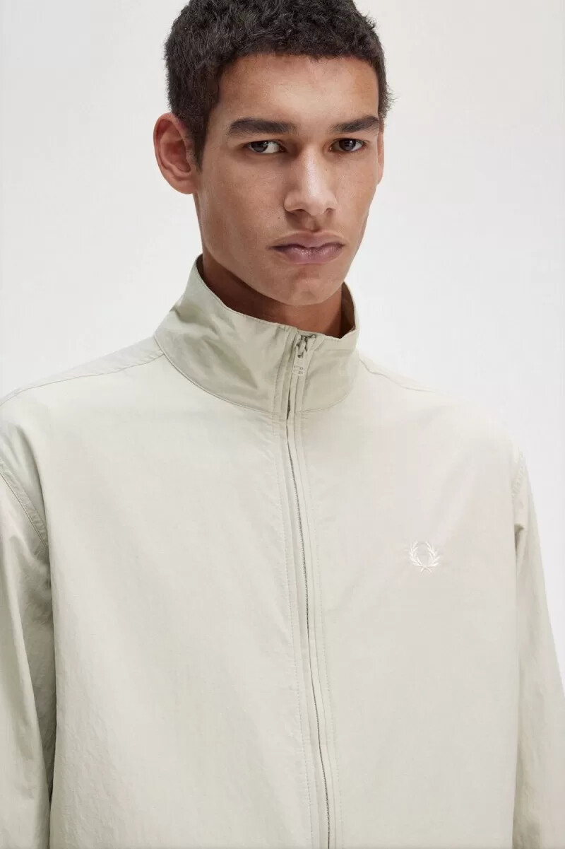 fred perry herren-trainingsjacke aus gewebtem material hellmint