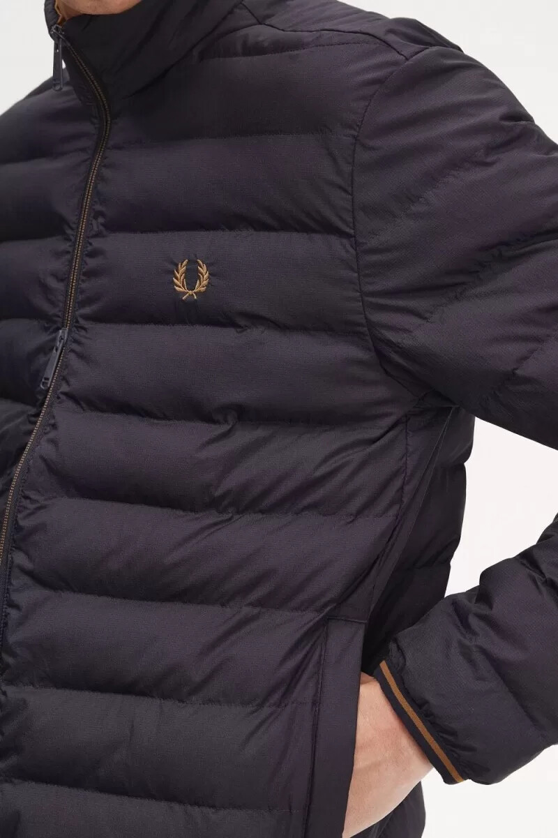 fred perry gefütterte herrenjacken marineblau