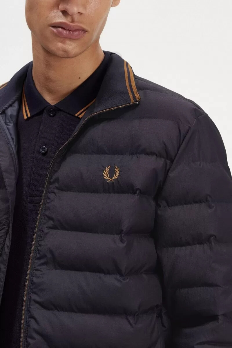 fred perry gefütterte herrenjacken marineblau