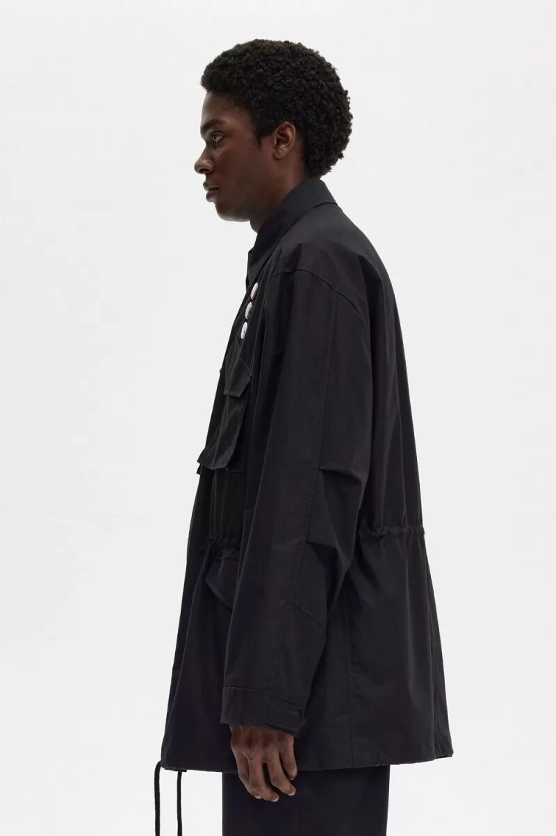 fred perry utility herrenjacken schwarz