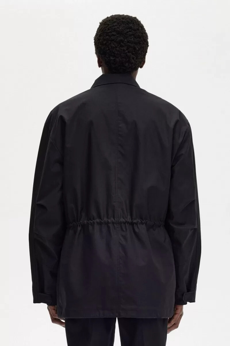 fred perry utility herrenjacken schwarz