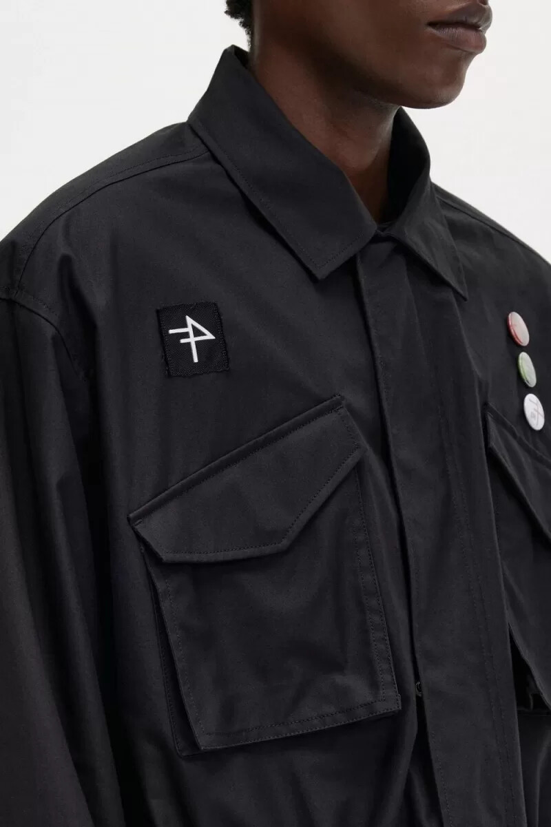 fred perry utility herrenjacken schwarz