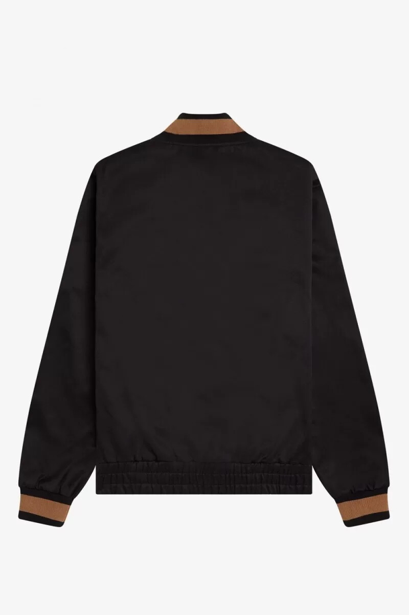 fred perry tennis-bomberjacke für herren schwarz