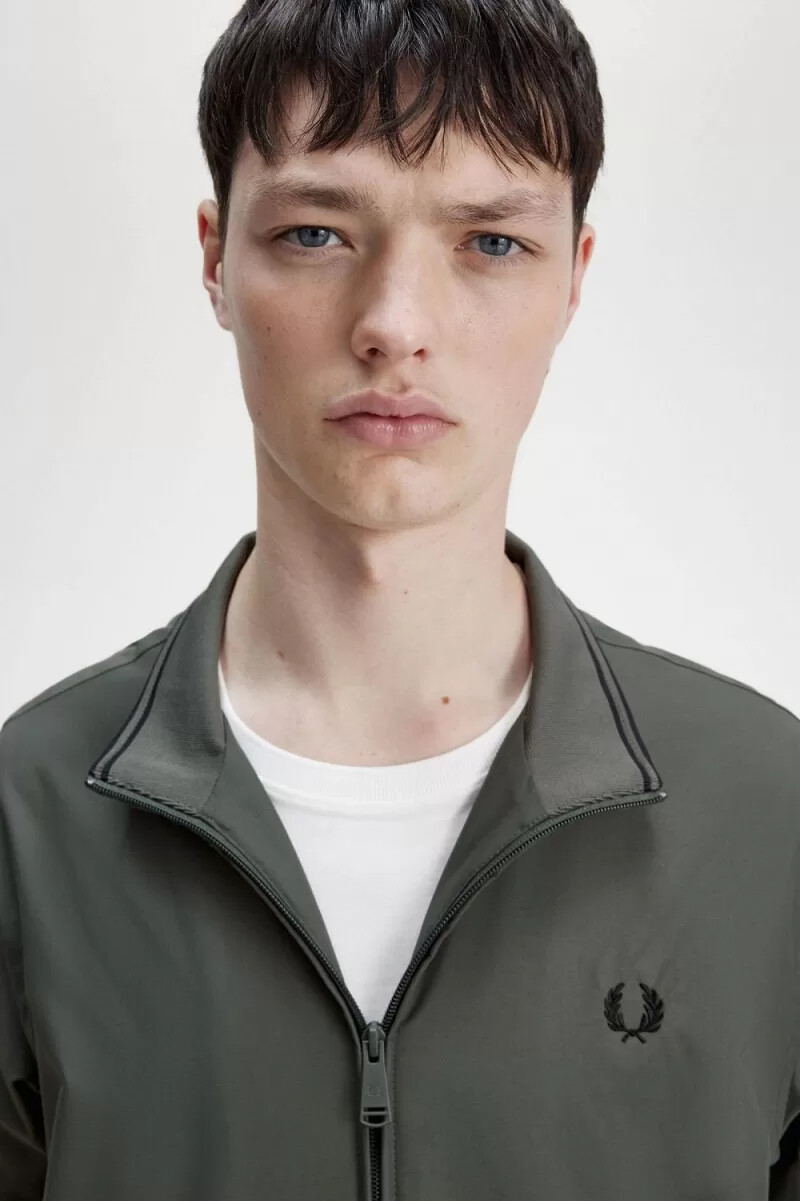 fred perry brentham herrenjacken feldgrün
