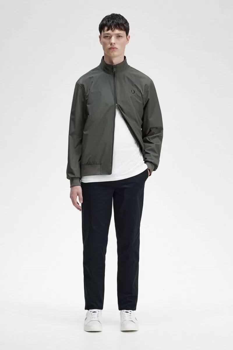 fred perry brentham herrenjacken feldgrün