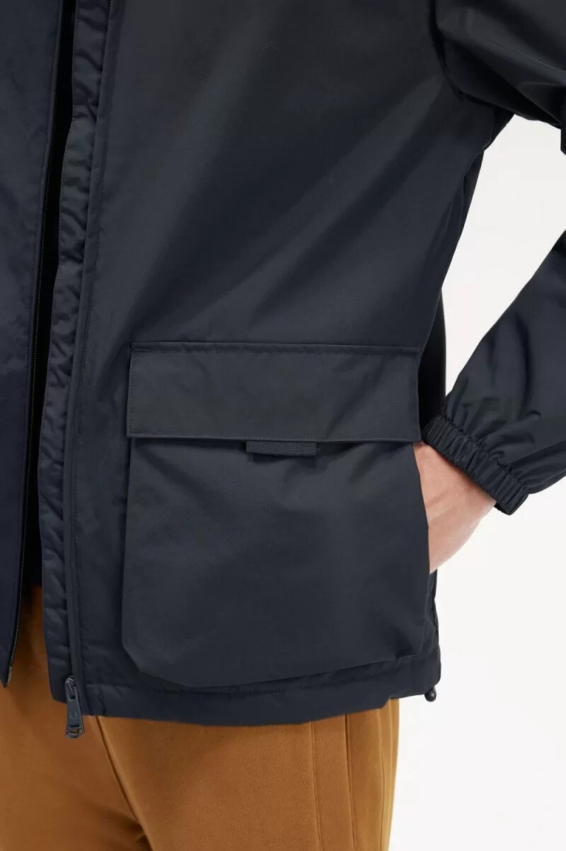 fred perry herrenjacke mit aufgesetzter tasche und reißverschluss marineblau