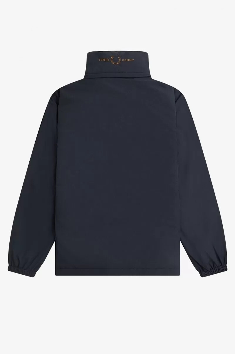 fred perry herrenjacke mit aufgesetzter tasche und reißverschluss marineblau